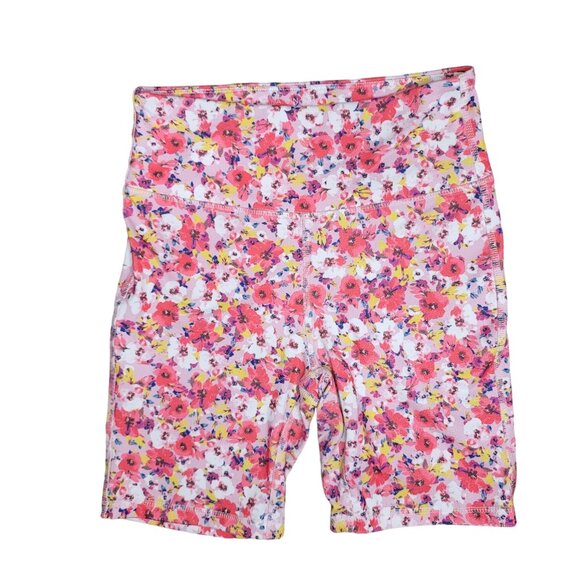 Laundry By Shelli Segal Floral Print Athletic Crop Top & Shorts Set L top M bott - Picture 6 of 6